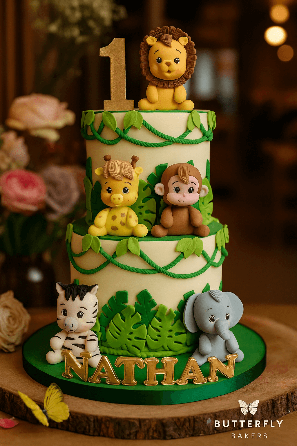 Wild one safari cake