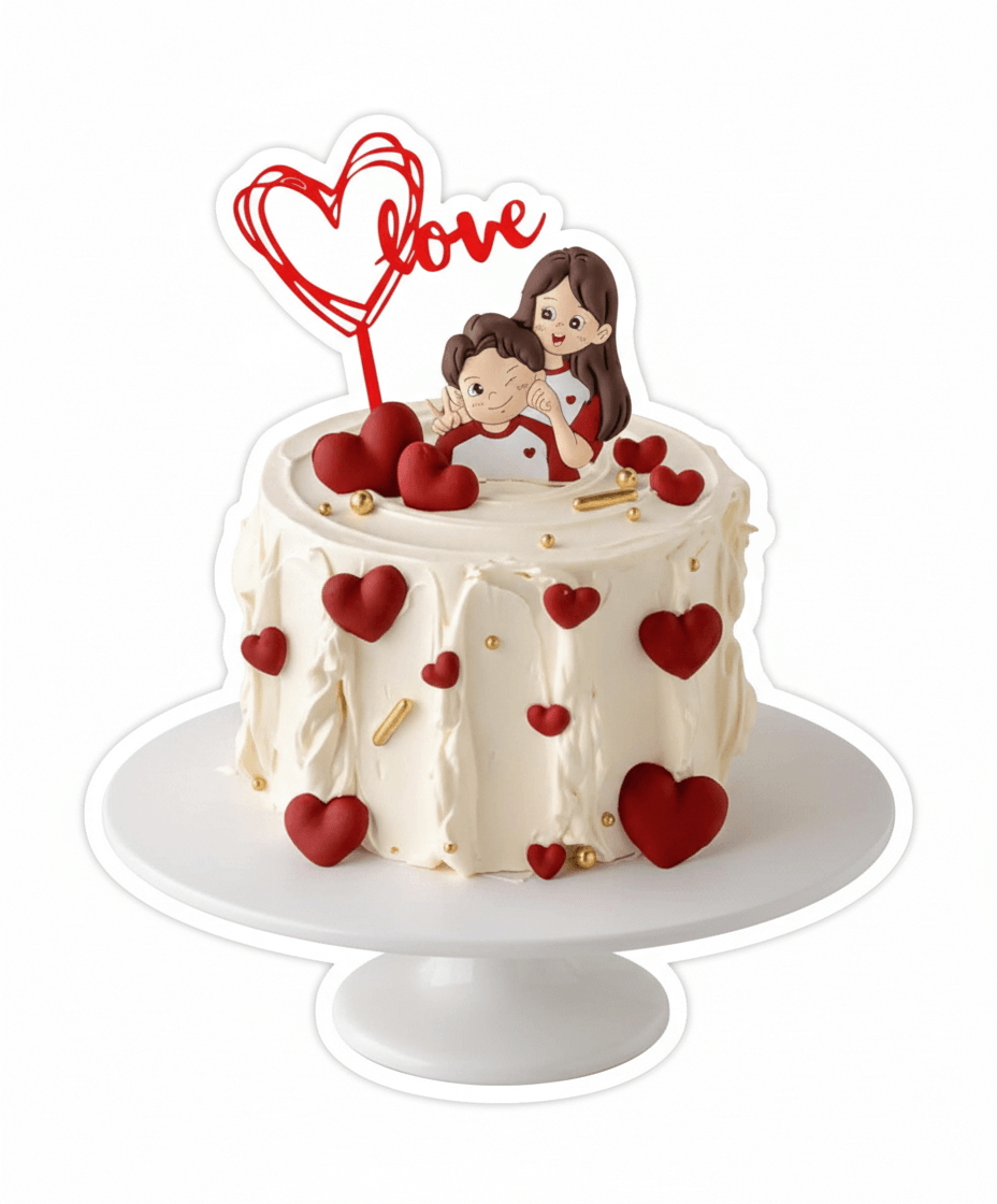 Love theme cakes 