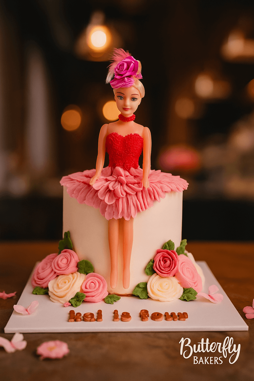 Barbie doll cake