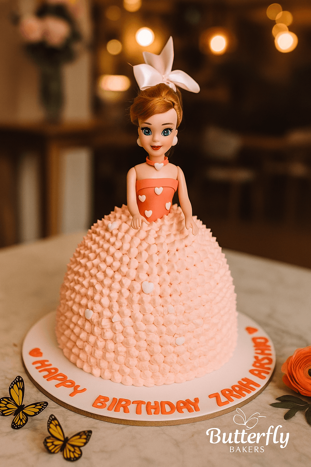 Pink barbie cake