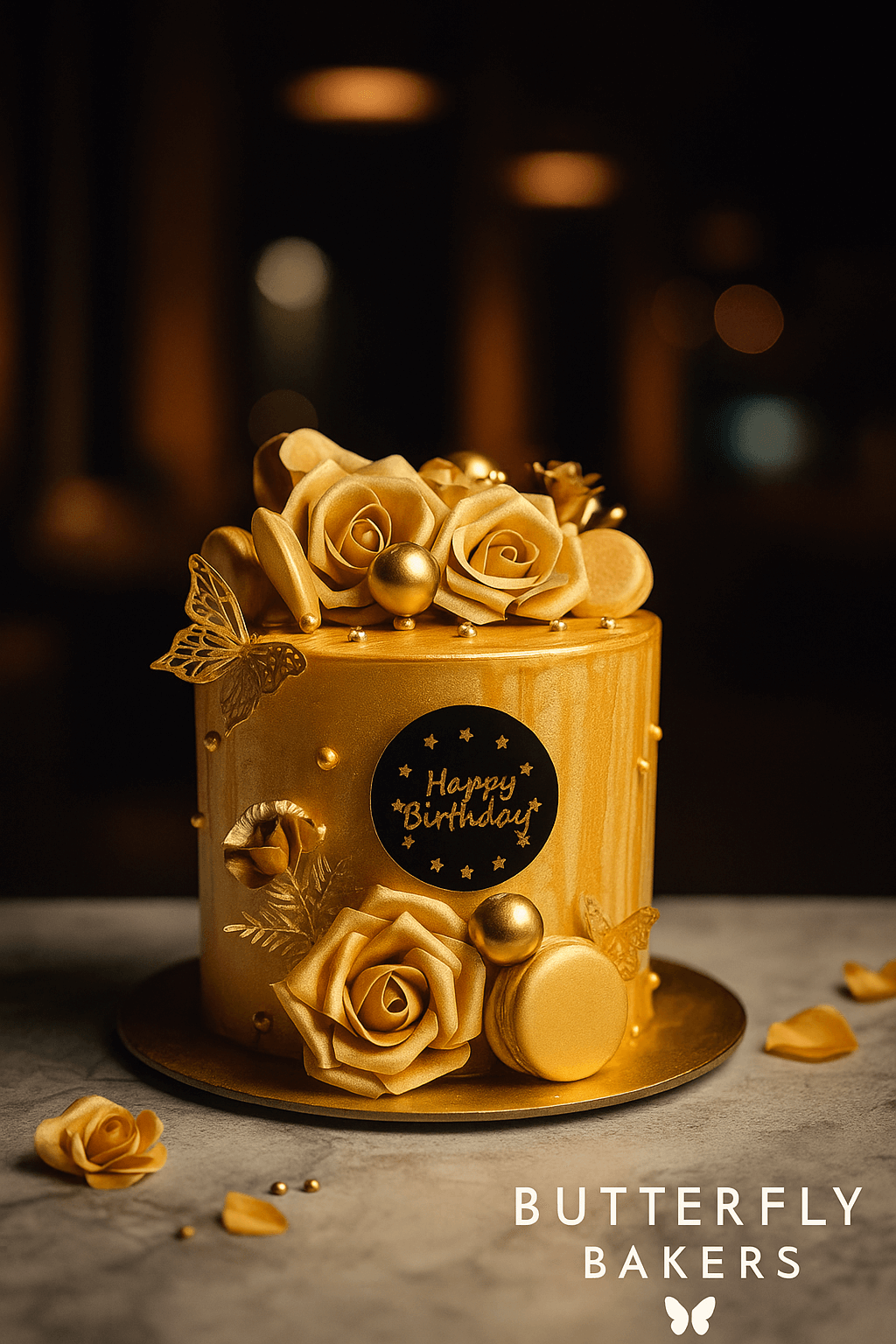 Golden aura cake