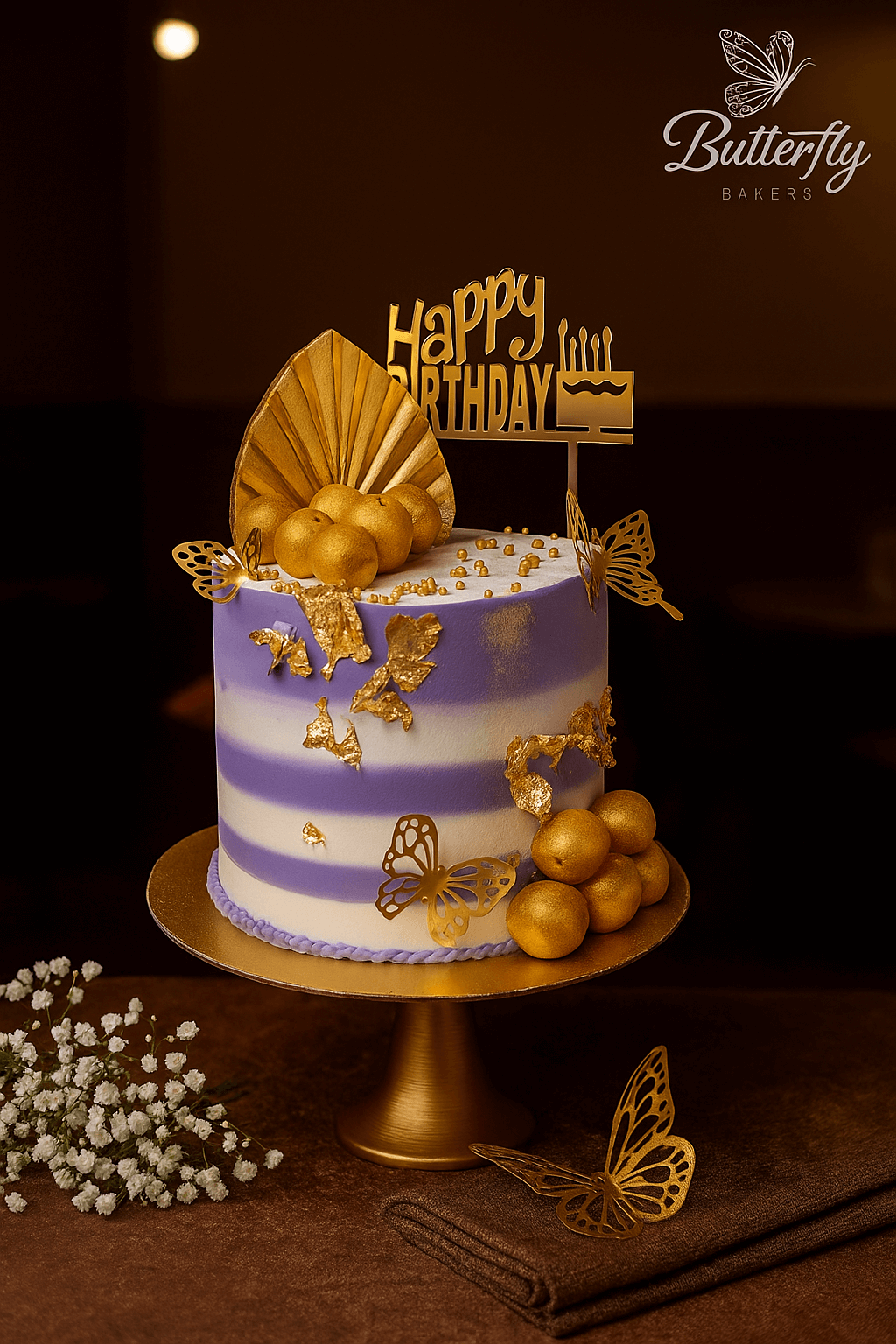 Crimson flutter cake