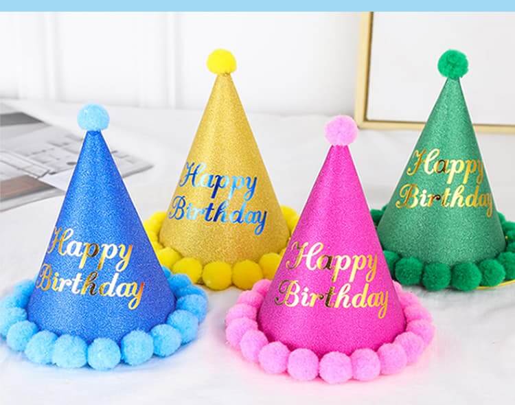2 pcs birthday cap