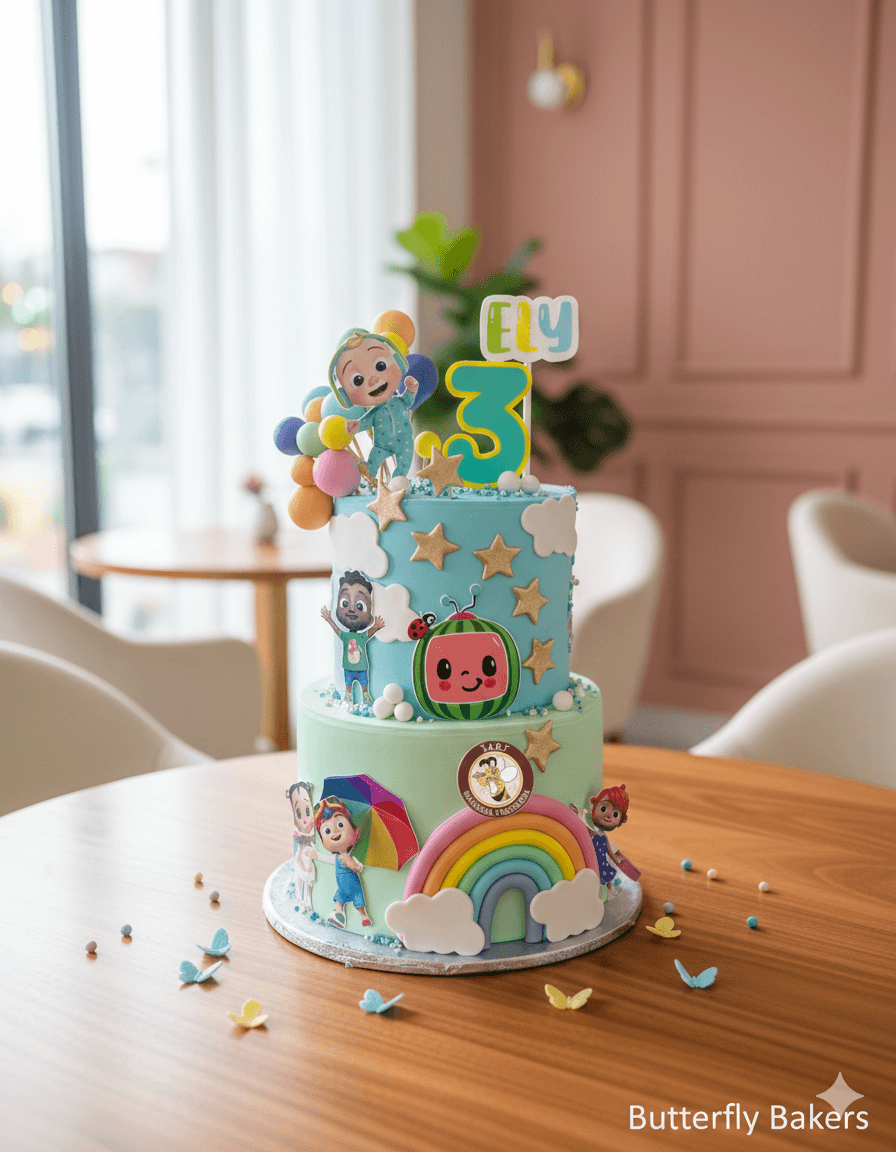 Cocomelon first birthday cake