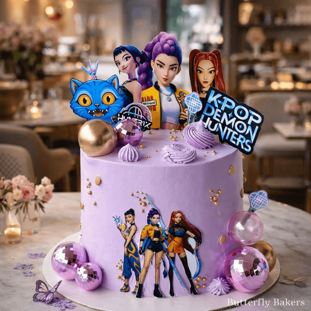 K-Pop Demon Hunter Girl Cake Design