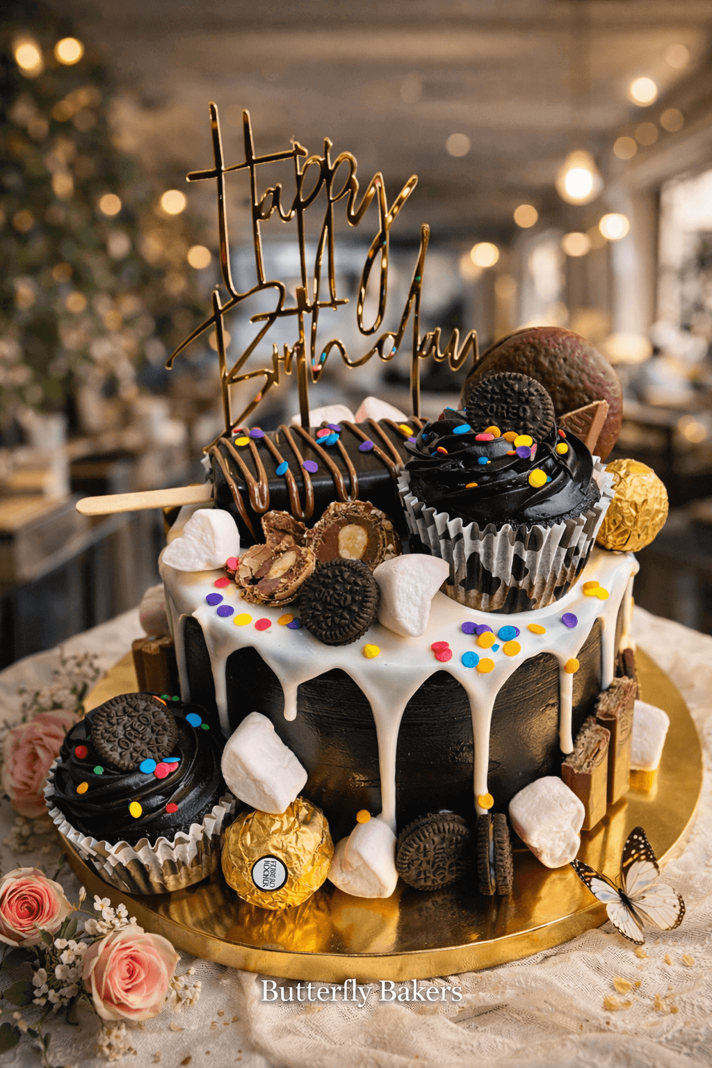 Chocolate cupcakes and cake