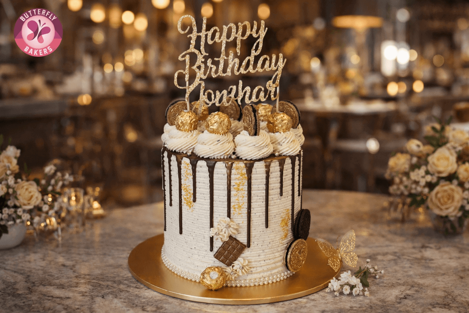 Chocolate Ferrero rocher cake
