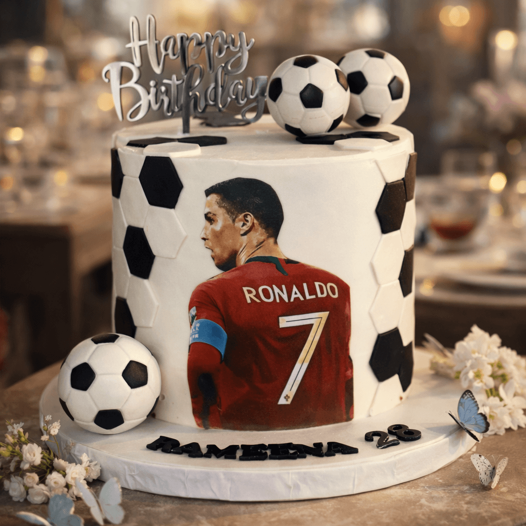 Football ronaldo cake