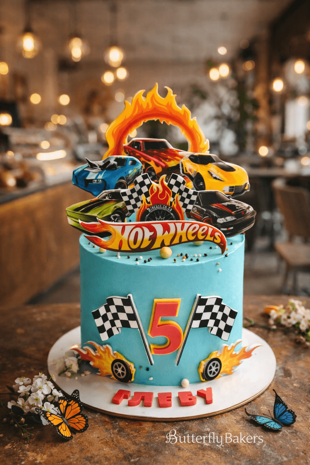 Hot wheels cake theme cake