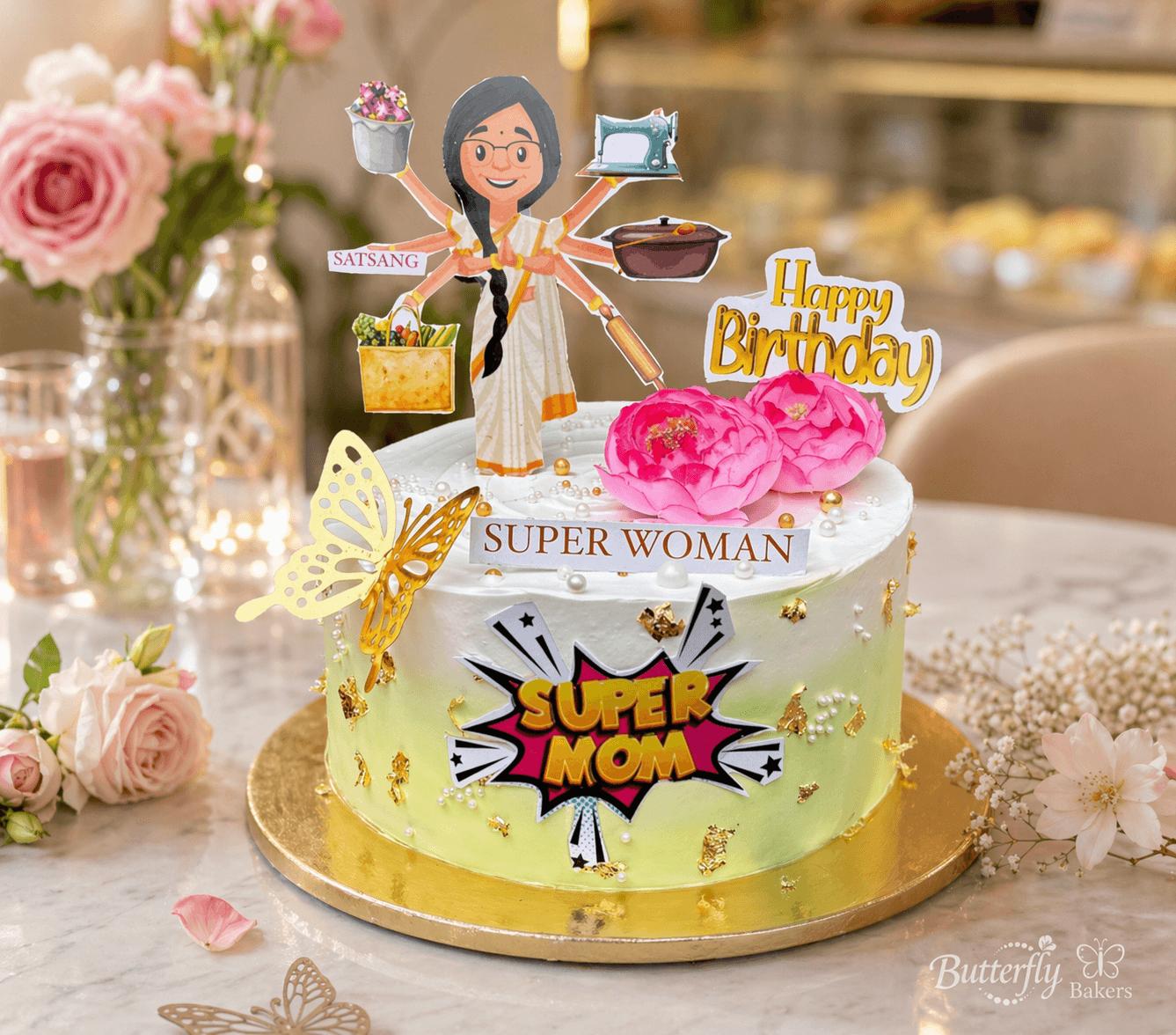 Super mom mother's day cake