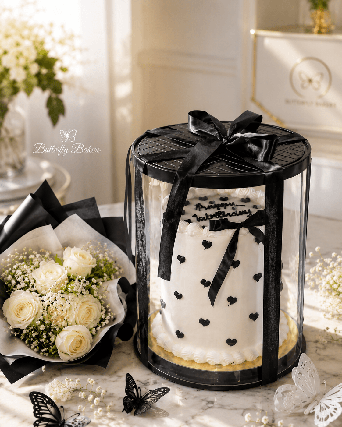 Blacked laced with bouquet 