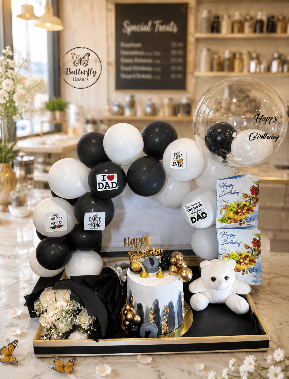 Luxe baloon hamper tray