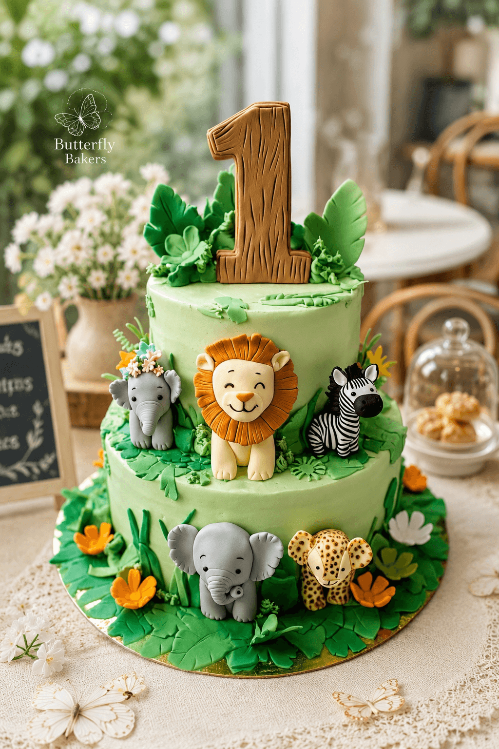 Zoo theme cake