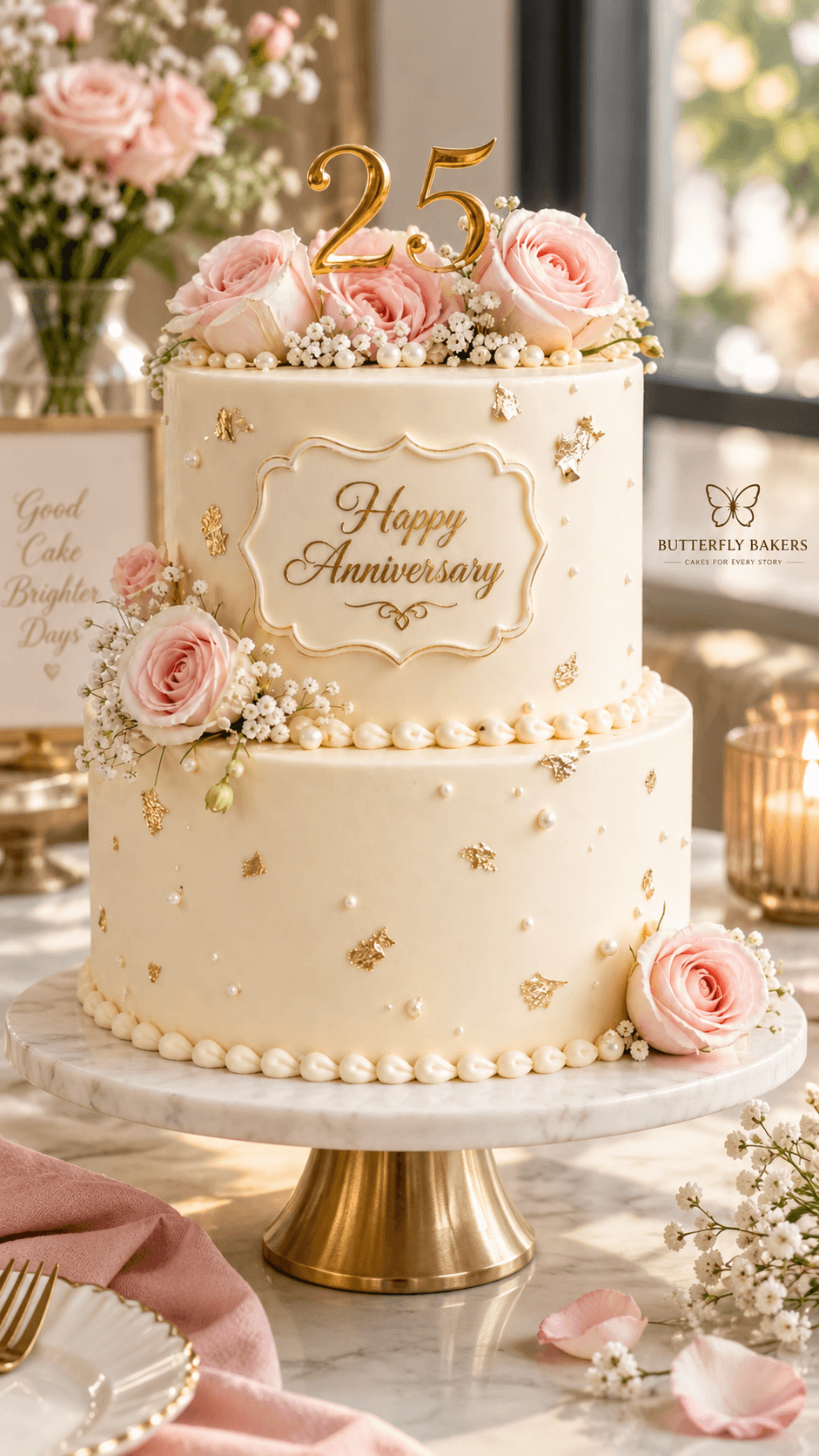 25th anniversary cake 