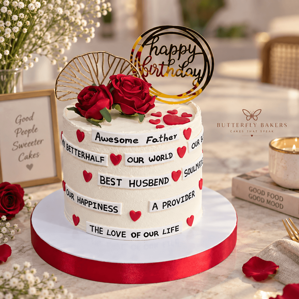 Love message cake
