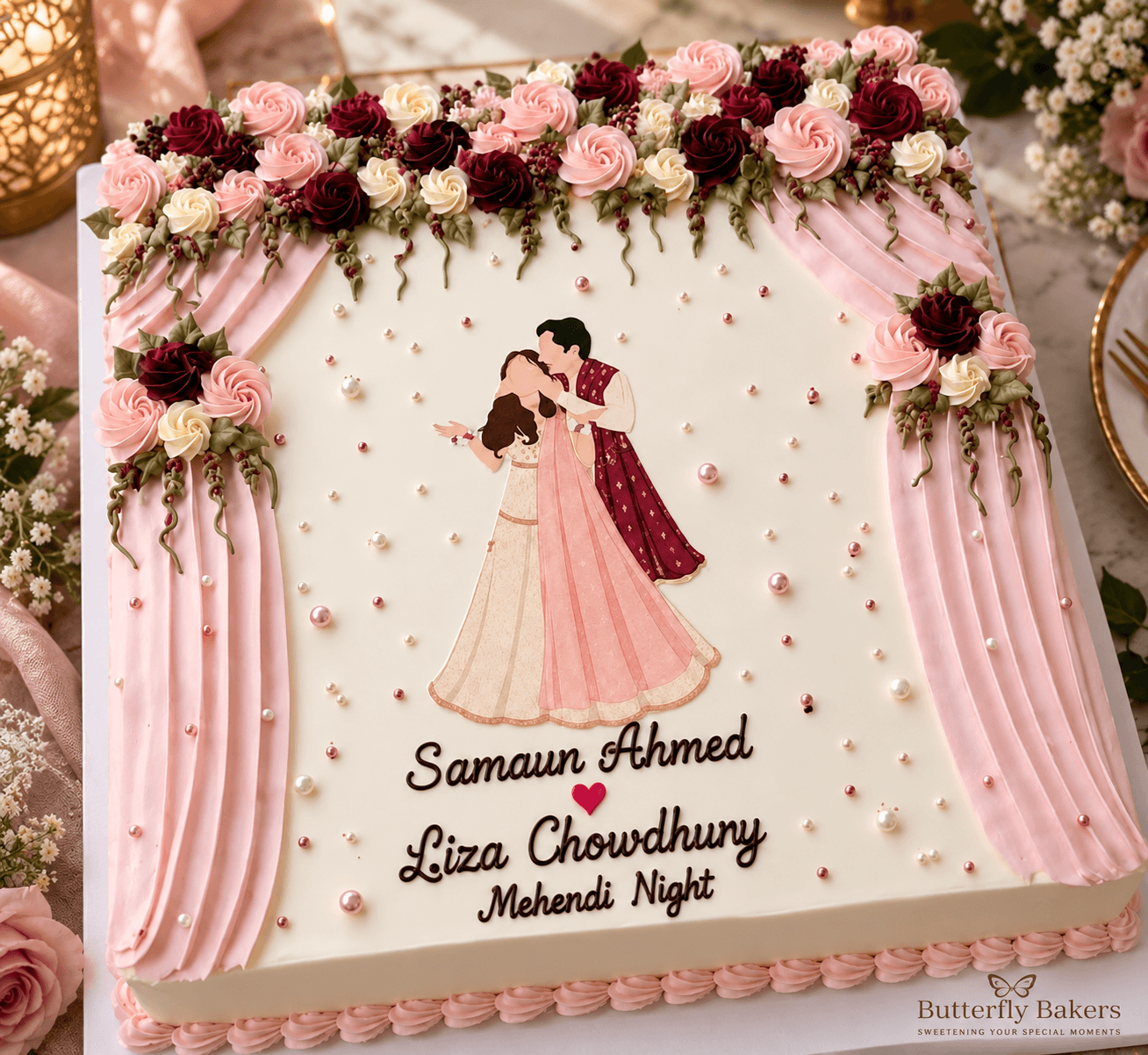 Traditional anniversary cake
