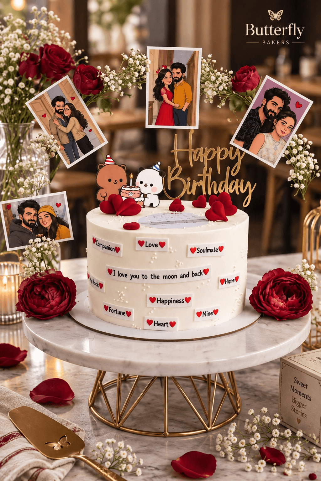 Special photo ring cake