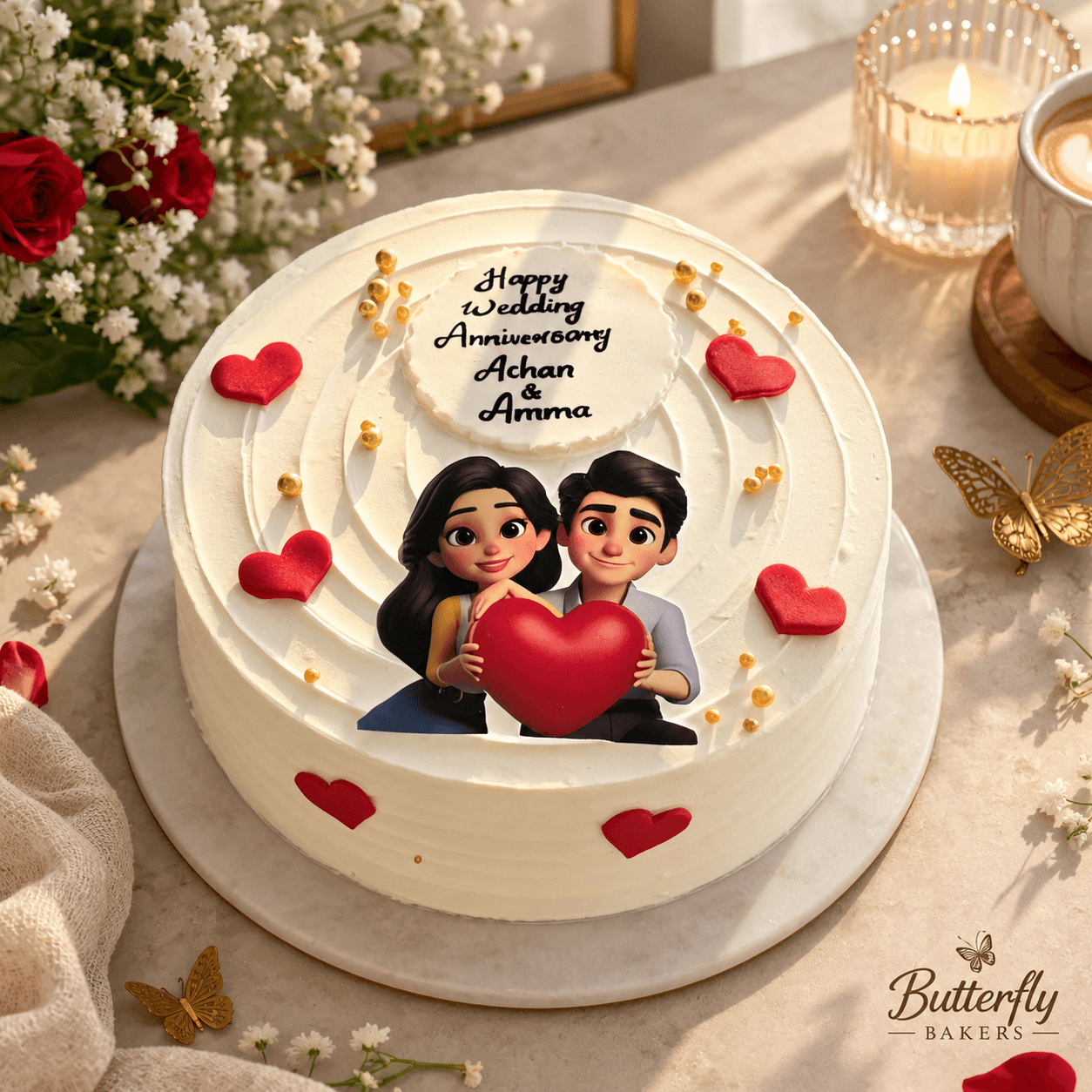 Couple love cake 