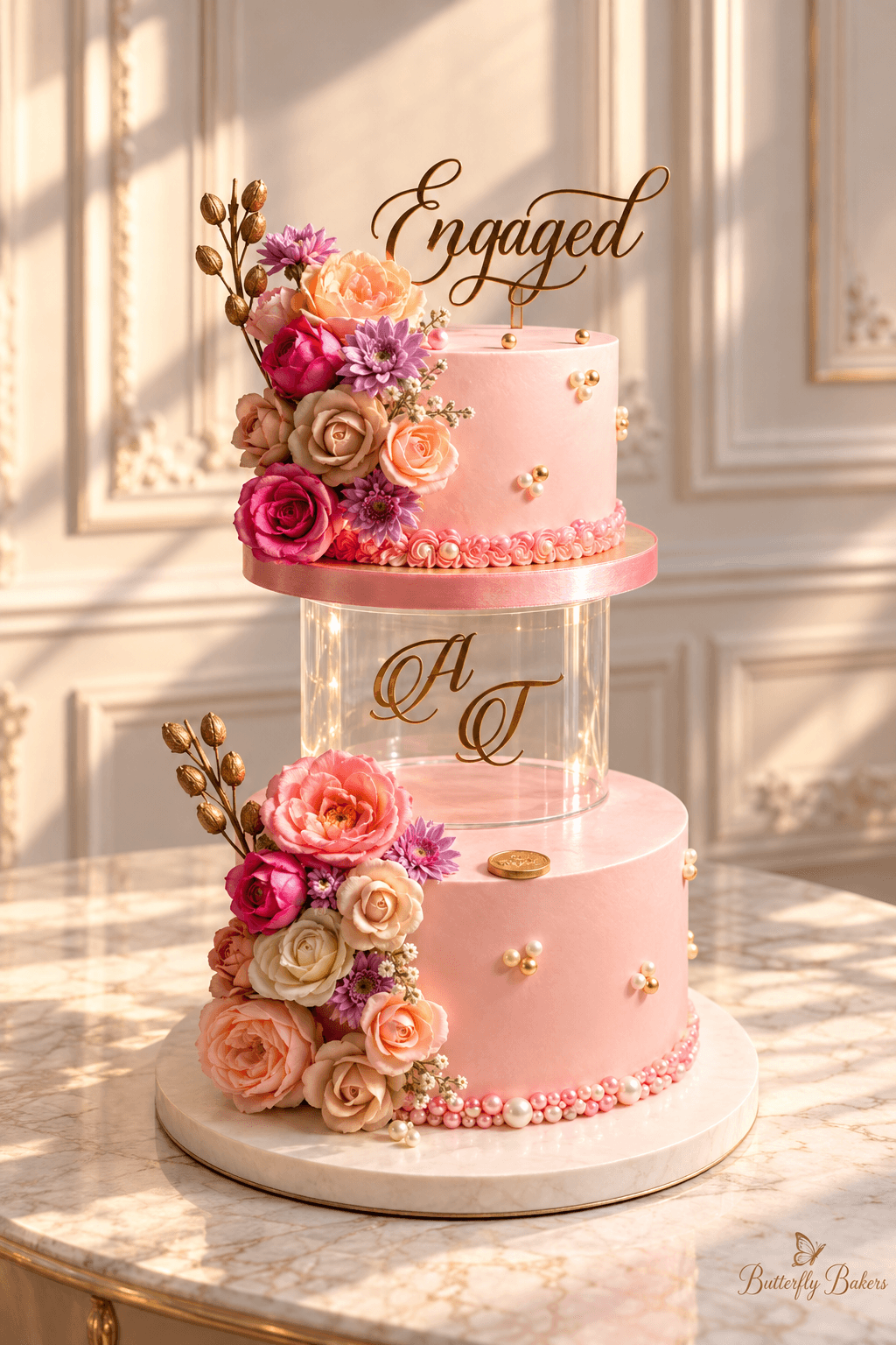 Premium engagement cake